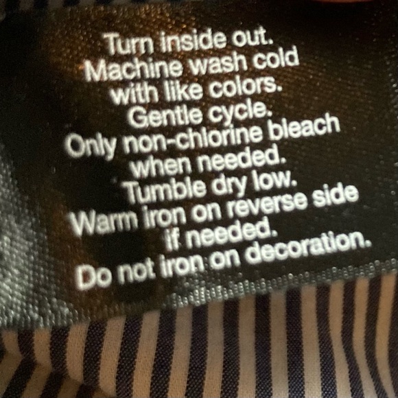 Lane Bryant Blue White Stripe Nautical Floral Embroidery Waist Women's 14 16 - Picture 15 of 16